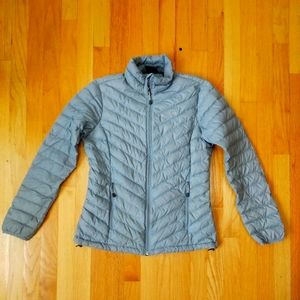 Women's Mountain Hardware Light Blue Down Sweater Jacket, size small